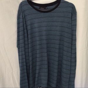 Marc Anthony Blue and Black Long Sleeve Soft Cotton Shirt Size XXL